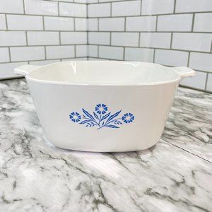 Vintage MCM Corning Ware Cornflower P-1 3/4-B Square Pan Baker 1 3/4 Qt